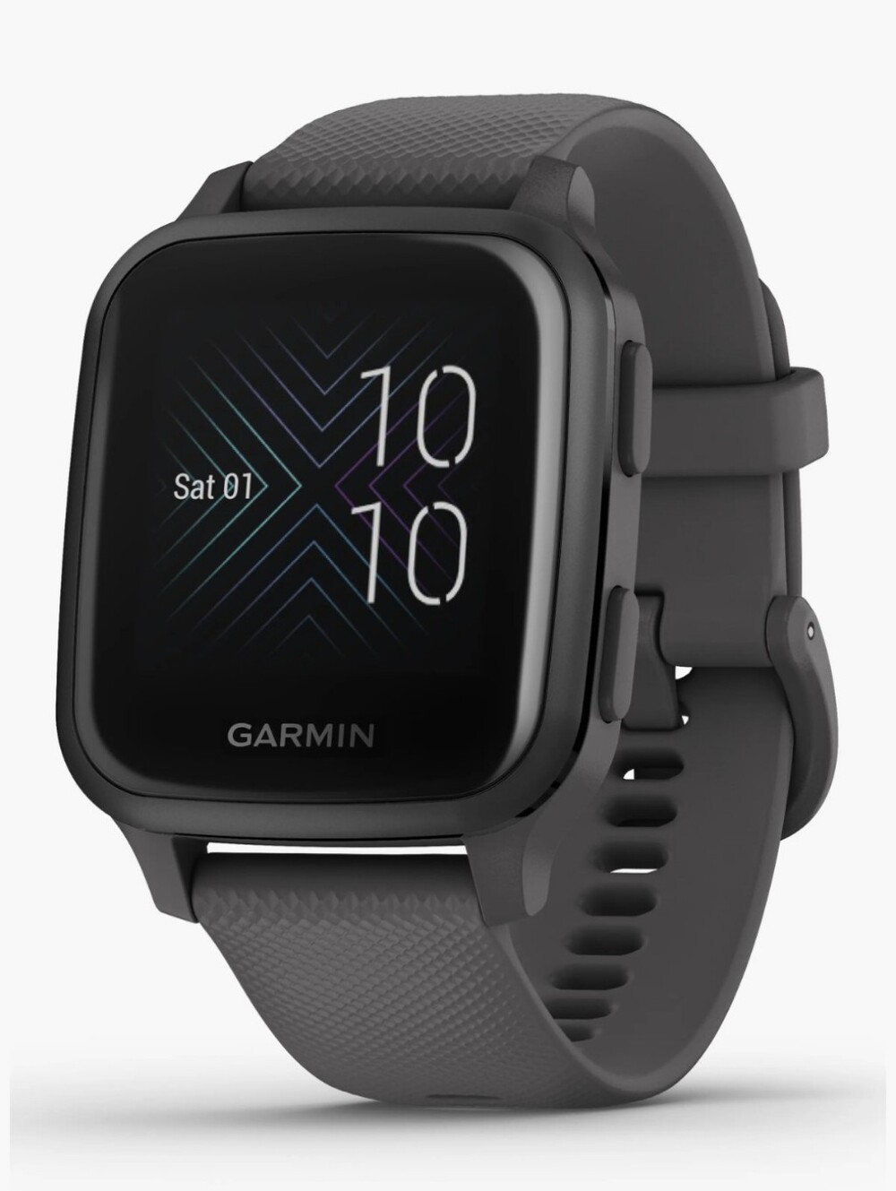 Venu Sq Slate Aluminum Bezel with Shadow Gray Case and Silicone Band